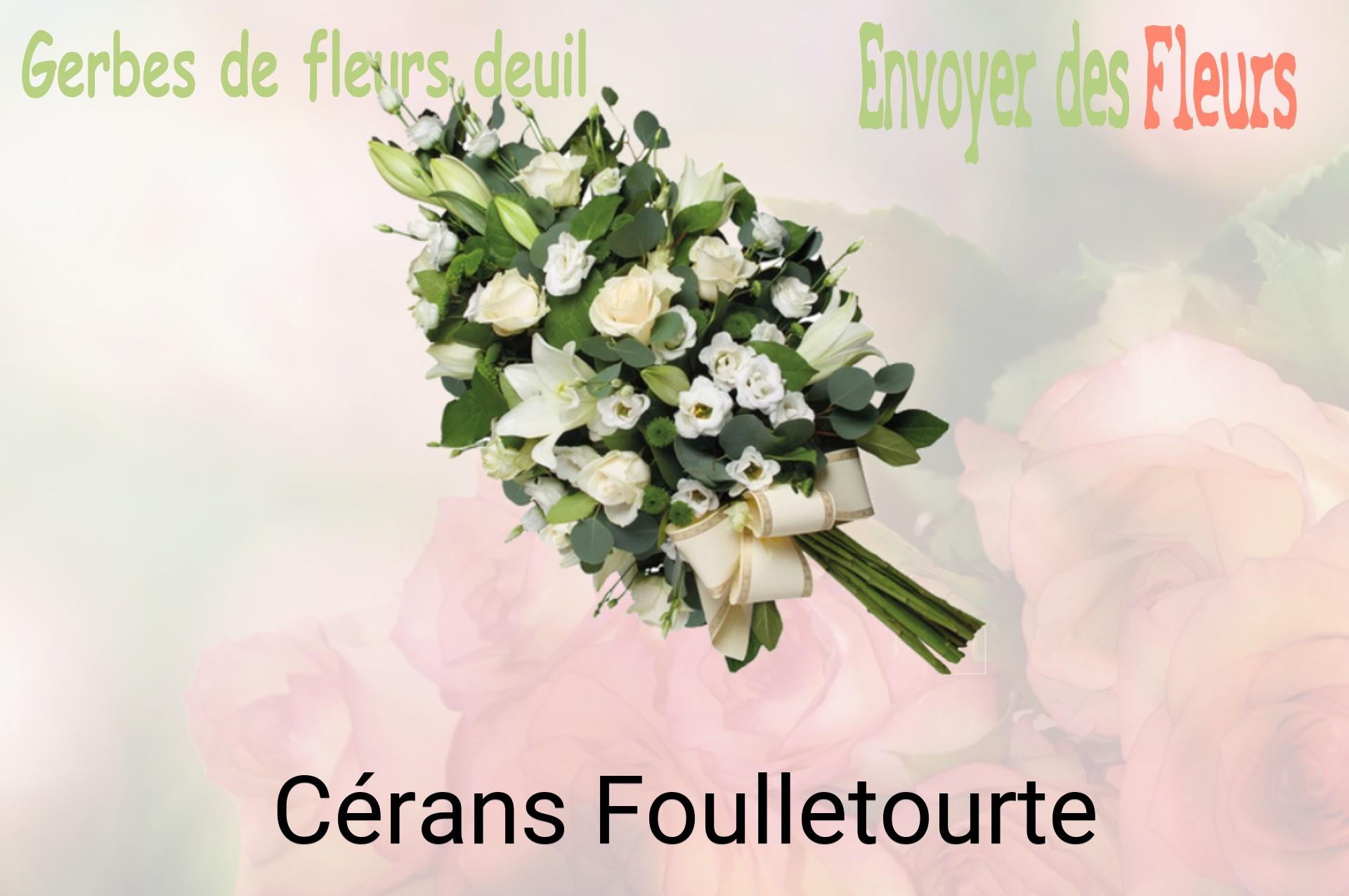 Gerbe de fleurs de deuil livrée à Cérans-Foulletourte
